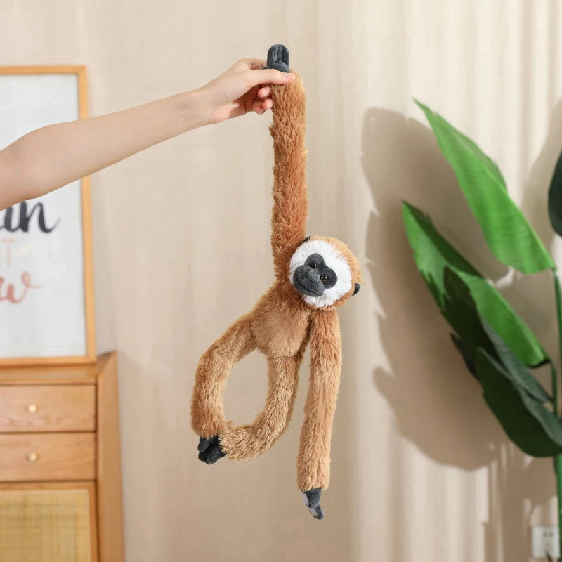 ぶら下がり 長い腕の キツネザル 猿 ぬいぐるみ