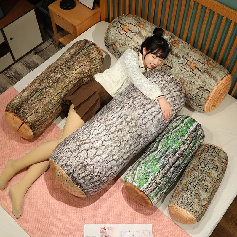 New 1cp Creative Stump Pillow Simulation Wood Stump Pillow Plush Toy Big Tree Pillow Cushion Pillow Birthday Gift Neck Pillow