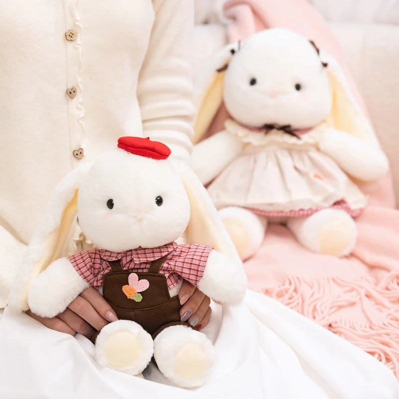 Cute Long Ears Princess Rabbit Plush Doll Cartoon Bunny Wear Skirt Animal Stuffed Toy Home Decoration Birthday Gift For Girls