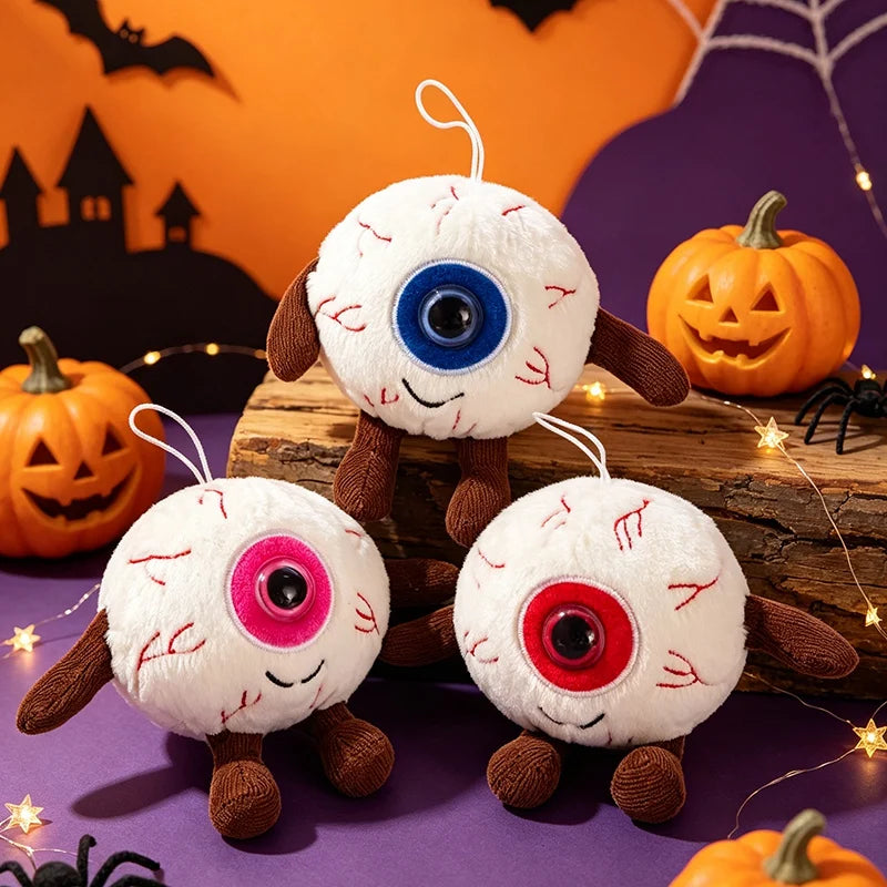 Halloween Plush Toys Scary Eyeball Ghost Squishy Toy Cartoon Soft Model Soft Kawaii Halloween Holiday Gifts