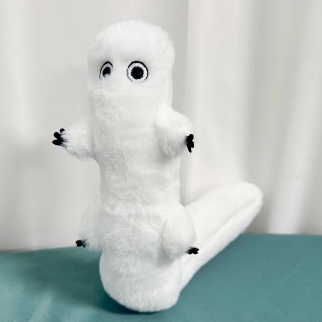 白い ふわふわ 長いしっぽの 動物 ぬいぐるみ
