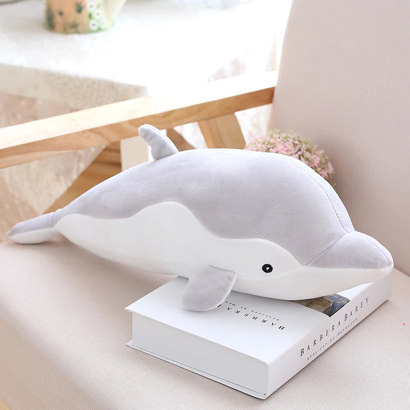 ふわふわ やわらか イルカ ぬいぐるみ ピンク グレー