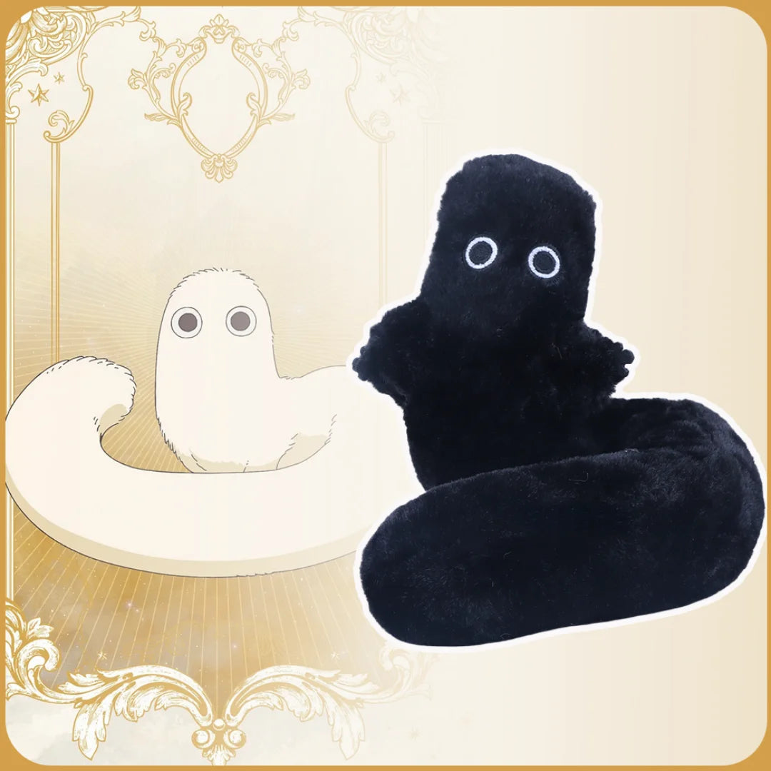 白黒2色 ふわふわ 長細い ユニーク キャラクター ぬいぐるみ