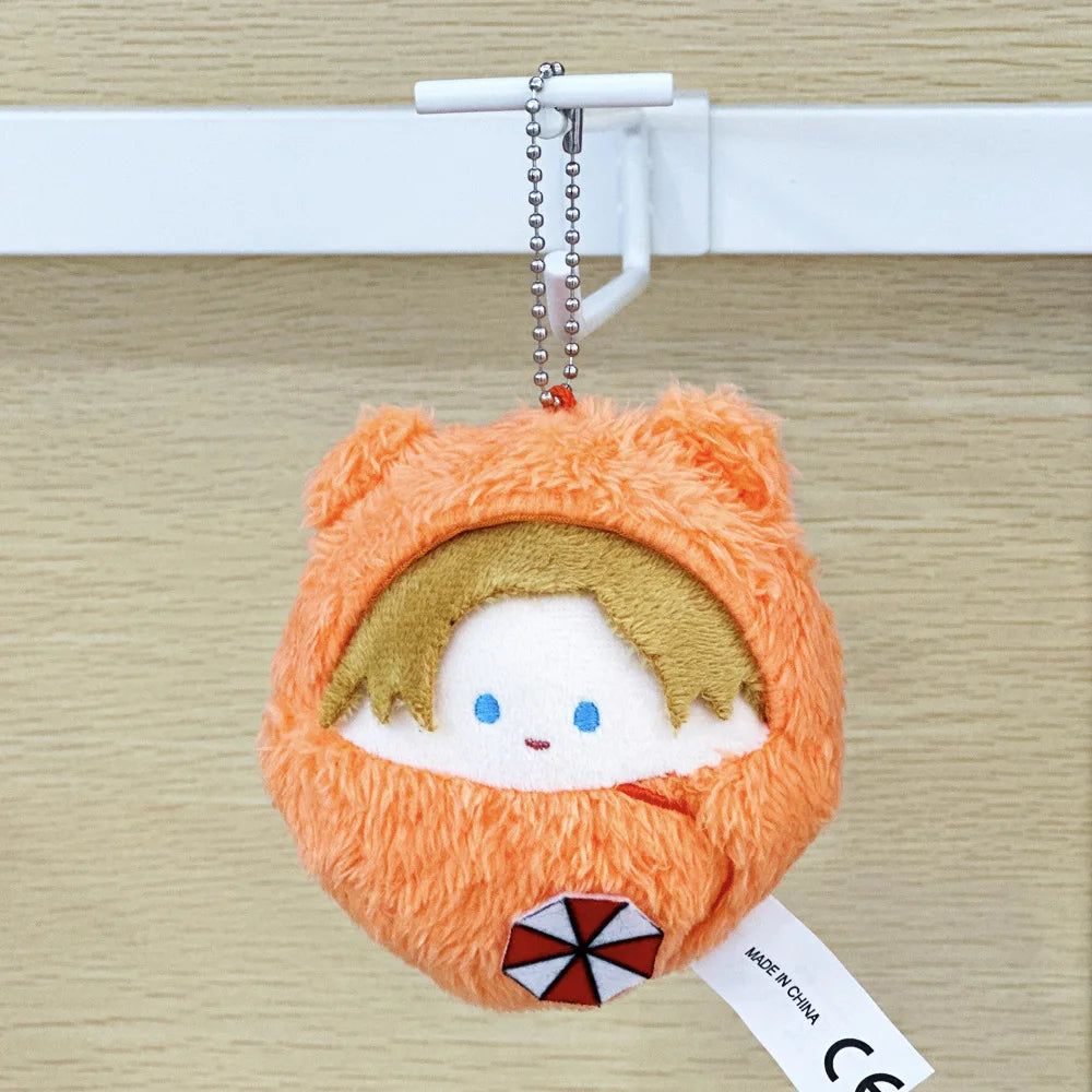 アンブレラ社ロゴ入り オレンジフードの少年 ぬいぐるみキーホルダー