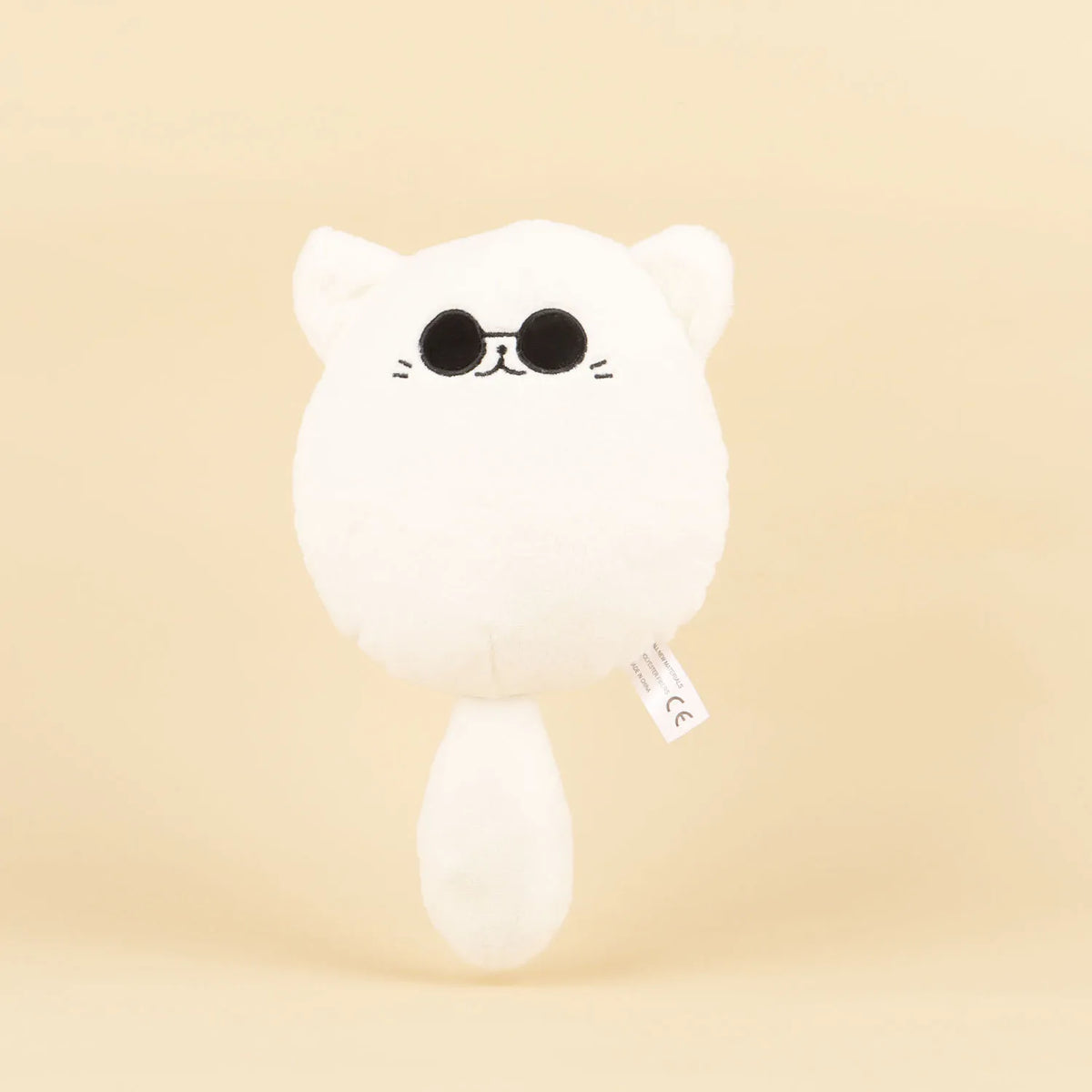 白いサングラス猫 ふわふわぬいぐるみ