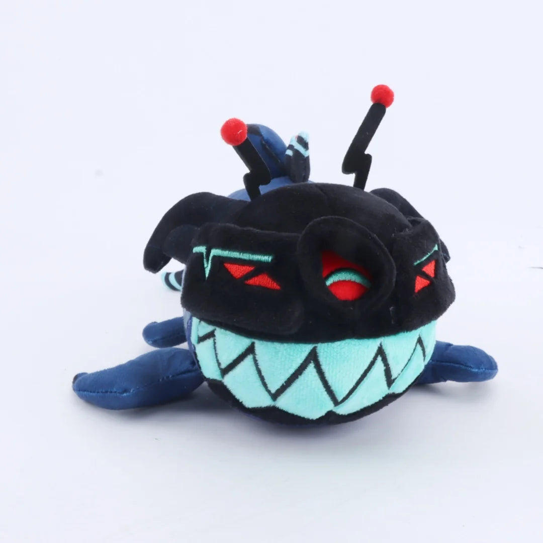 ネイビー ロボット深海魚 ぬいぐるみ 赤い目とアンテナ付き