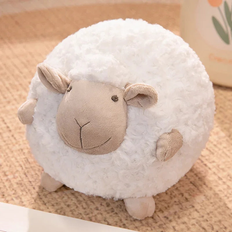 丸い もこもこ ひつじの寝顔 ぬいぐるみクッション