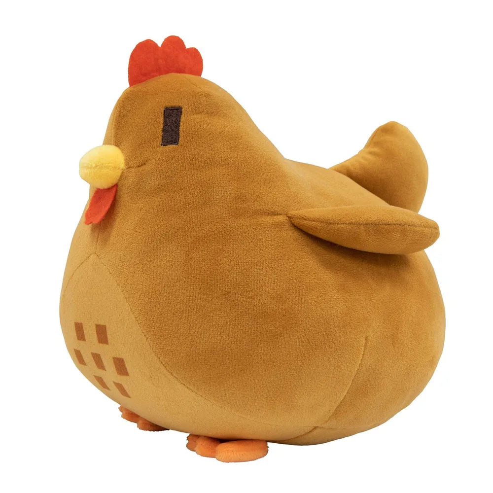 ふわふわ ぷっくり丸い ピクセル柄 ニワトリ ぬいぐるみ