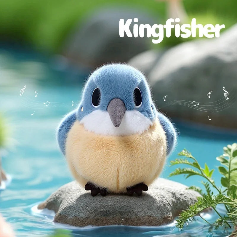 ふわふわ鳴くカワセミのぬいぐるみ