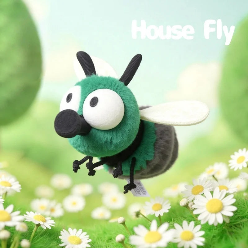 19cm Cartoon Funny Insect Series Plush Toy Soft Cute Mung Bean Fly Stuffed Animals Perfect Birthday Gifts for Kids Girls or Boys