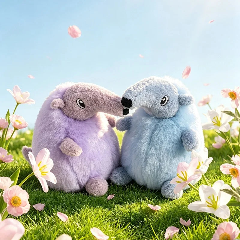 Ultra Soft Fluffy Colorful Anteater Plush Toy Cute Stuffed Animal Doll Kids Adults Cozy Bedroom Sofa Decor Perfect Birthday Gift