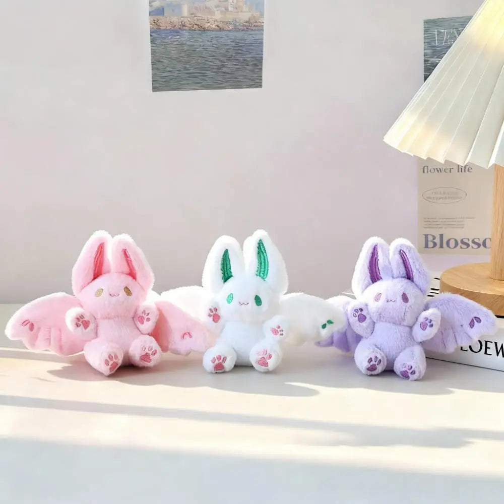 ふわふわ コウモリうさぎ 翼付き ぬいぐるみ