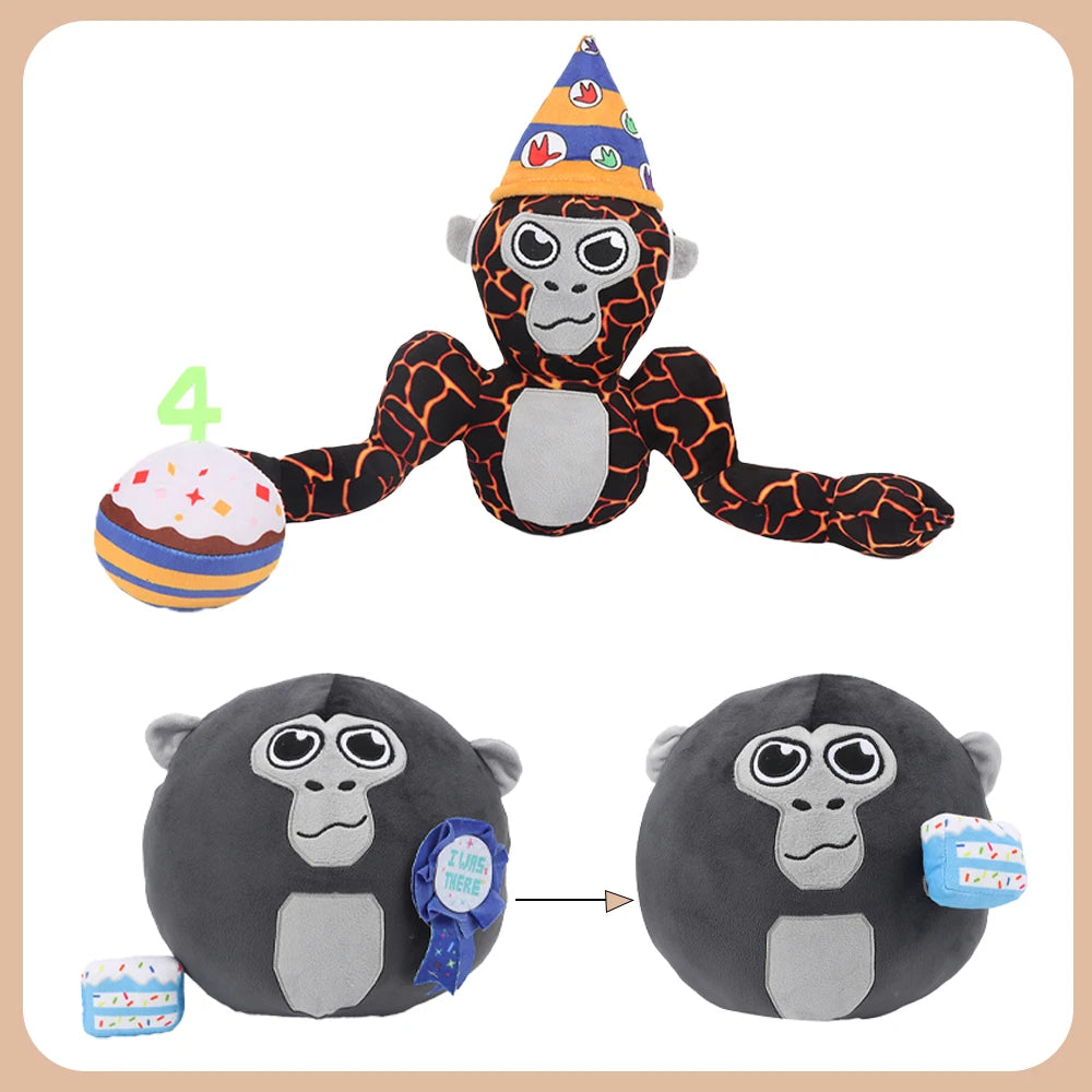 Game Gorilla Tag Plush Toys Movie Stuffed Animals Tagged Monke and Monke Doughboi Plush Toy Boys Birthday Gifts Toys for Kids ﻿