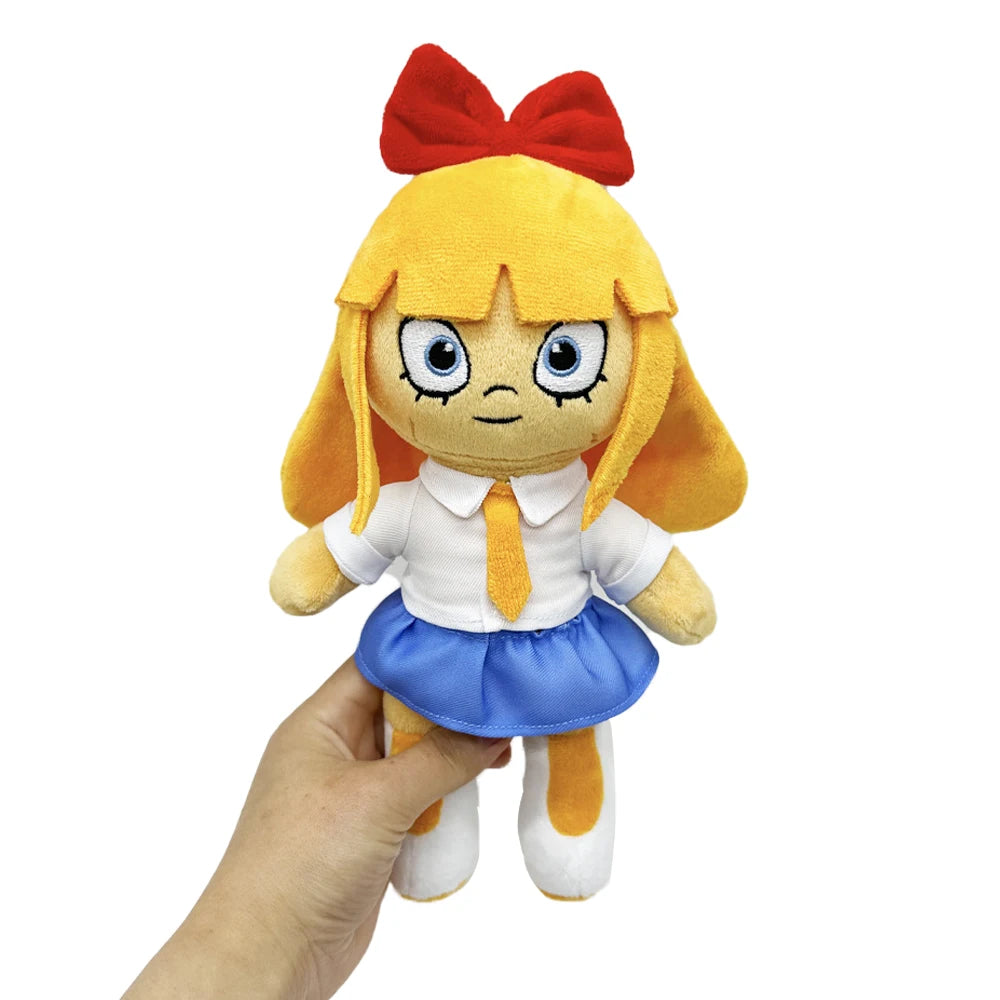 黄色い髪と赤いリボンの制服少女 ぬいぐるみ