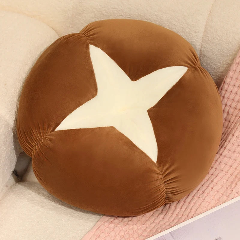 25/45cm Thickened Cushion with Tomato-Shaped Pillow Vegetable Mushroom Persimmon Round Cushion Pad for Window Seat Pillows