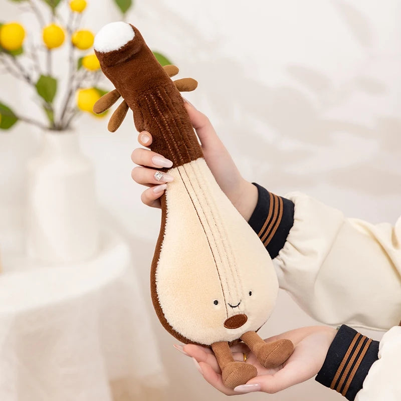 笑顔の楽器モチーフ ふわふわぬいぐるみクッション