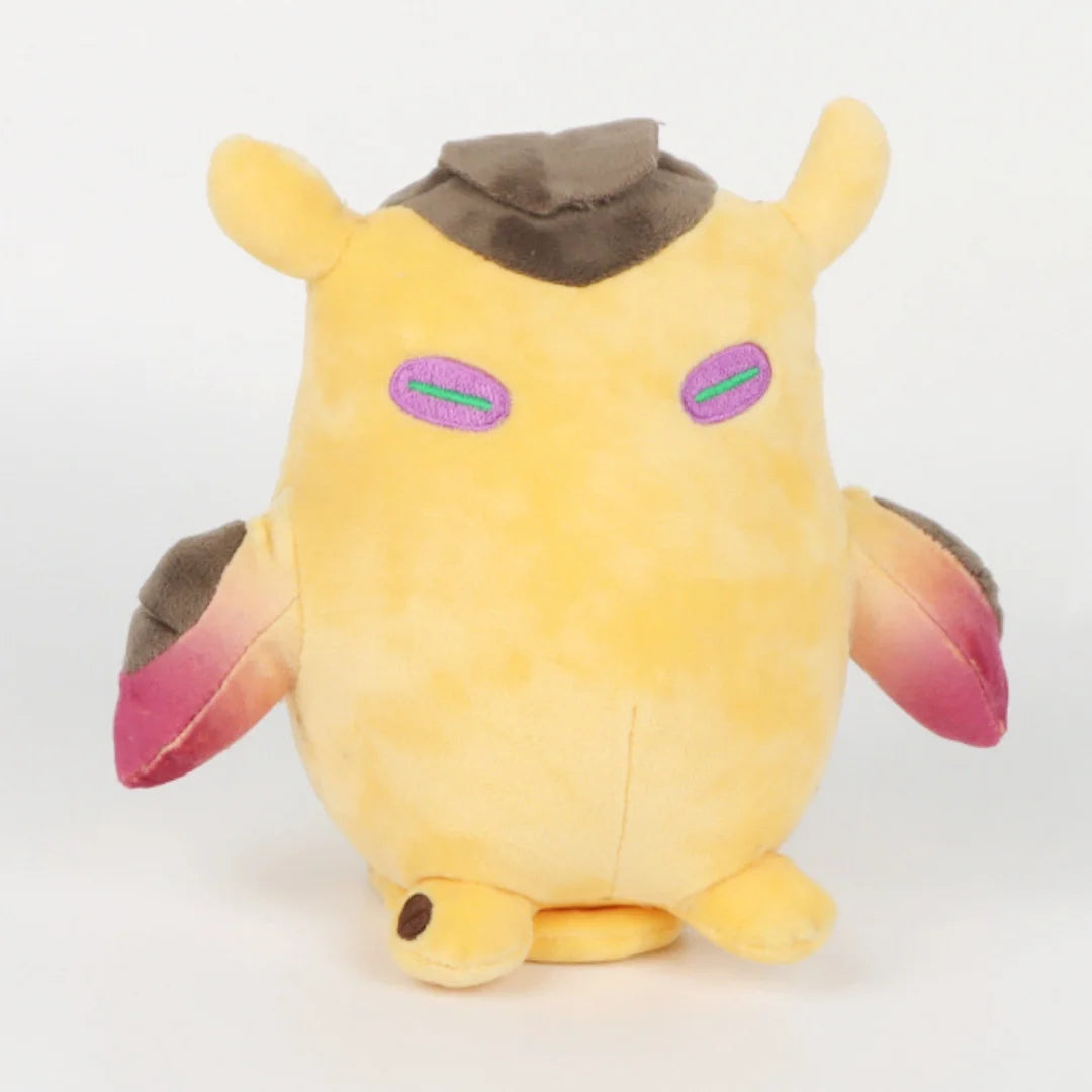 フワフワ 黄色い 体の 個性的 キャラクター ぬいぐるみ