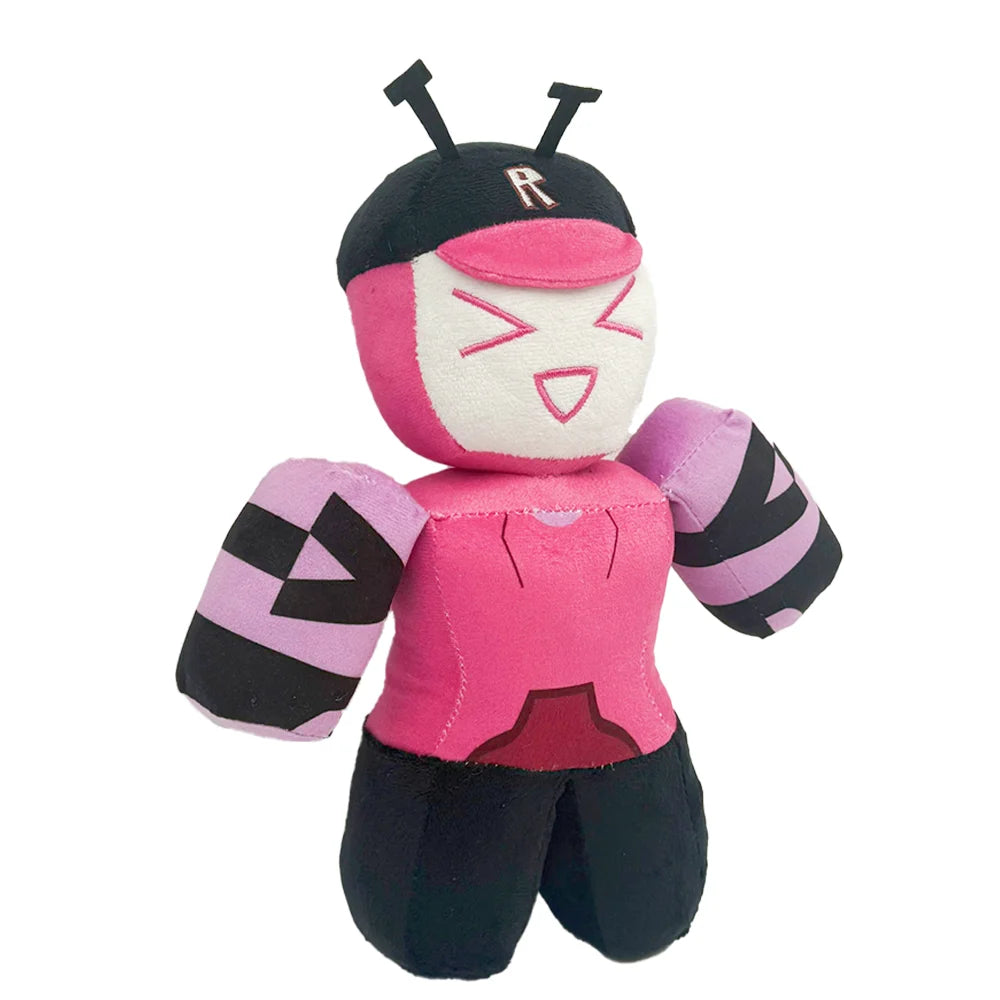 ピンク ロボット風 Rロゴ キャップ ぬいぐるみ