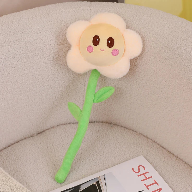 ふわふわ 茎付き カラフル お花 ぬいぐるみ