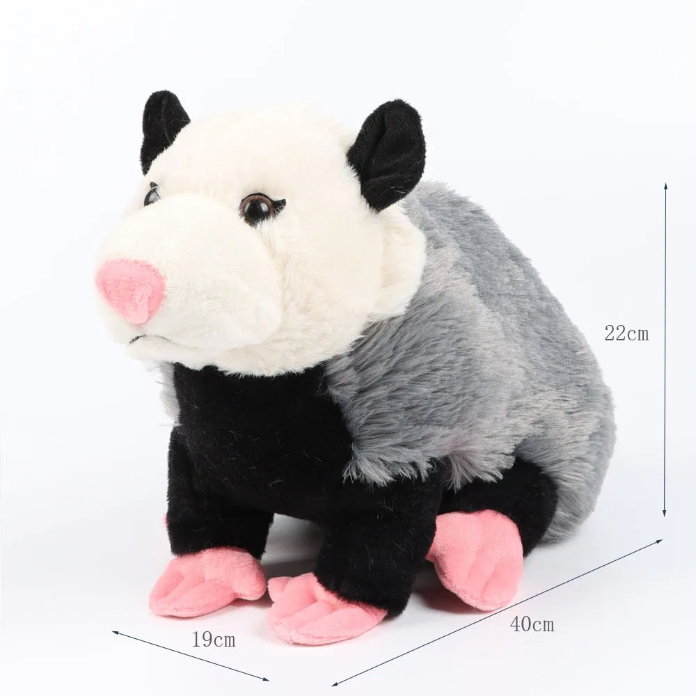 BIGEYEDOG Cute Opossum Plush Toy Mouse Stuffed Animals Doll Simulation Mouse Plushies Toy Kids Birthday Festival Gifts Halloween