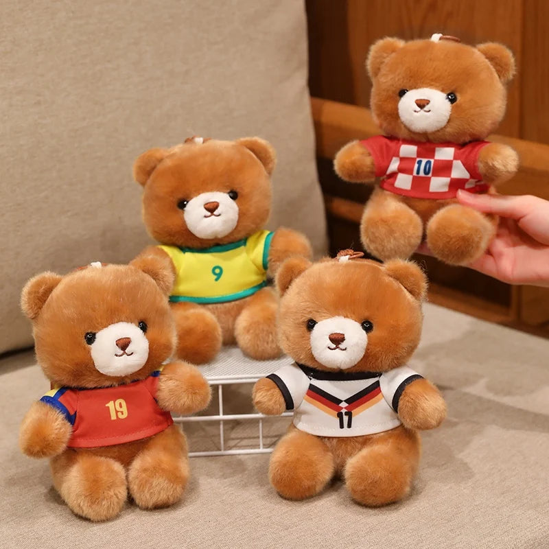 ふわふわ可愛い サッカーユニフォーム クマ ぬいぐるみ