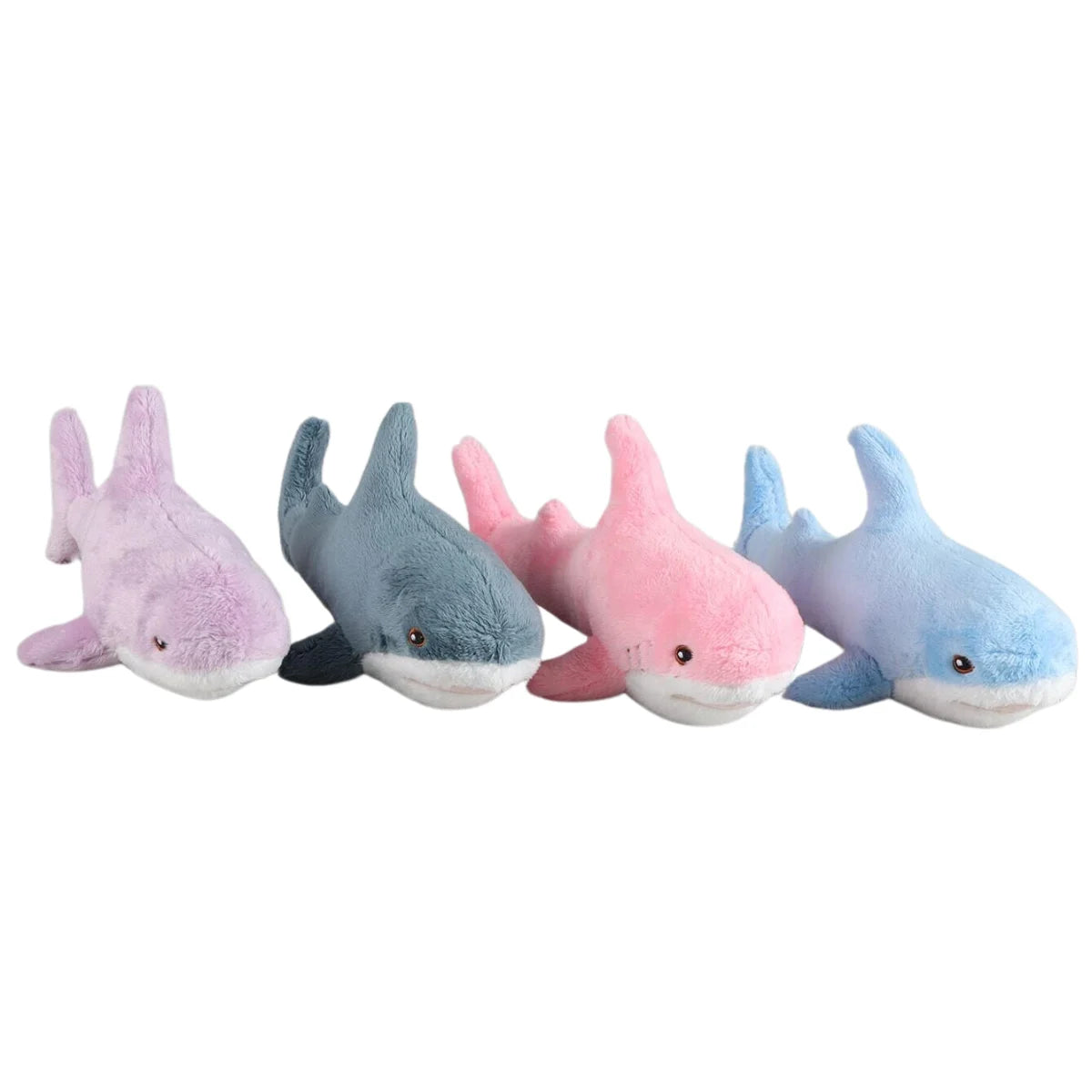 ふわふわ カラフル 親子サメのぬいぐるみ 5点セット