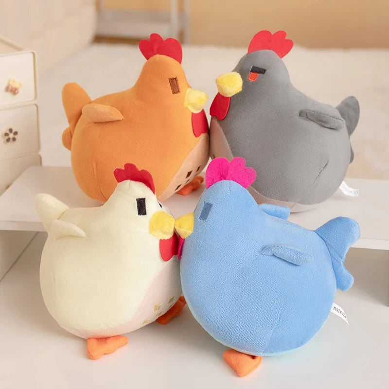 20cm Four Colors Chicken Pillow Plush Toys Soft Stuffed Chick Animal Toys Cartoon Chook Dolls Children Birthday Gifts Room Decor