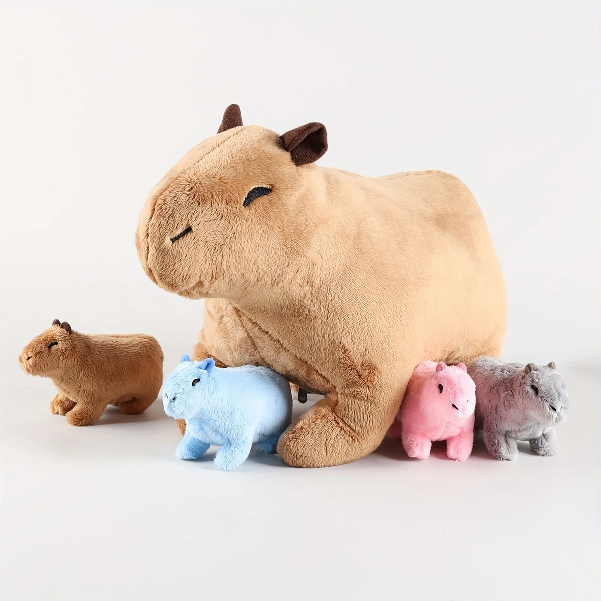 カピバラ 親子 ぬいぐるみ 5匹セット ふわふわ