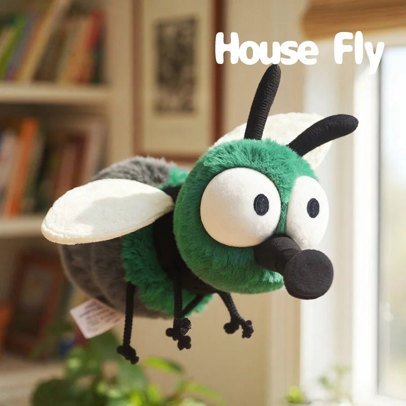 19cm Cartoon Funny Insect Series Plush Toy Soft Cute Mung Bean Fly Stuffed Animals Perfect Birthday Gifts for Kids Girls or Boys