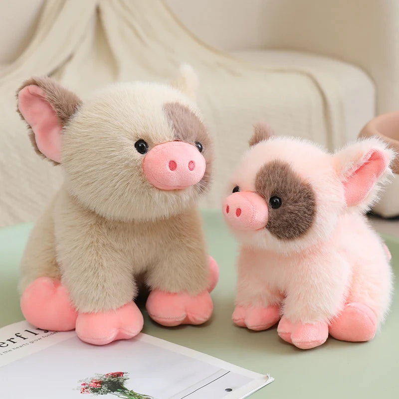 ふわふわで可愛いブチ柄の子ぶたぬいぐるみ