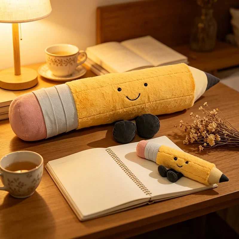 20-120cm Cute Cartoon Stationery Series Plush Toys Giant Soft Creative Pencil Plushie Pillow Funny Christmas Birthday Gifts