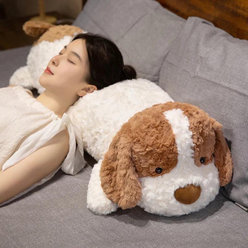 Cute Giant Dog Plush Pillow, Super Soft Lying Down Stuffed Animal for Cuddling & Sleep, Adorable Cuddle Toy & Home Decor