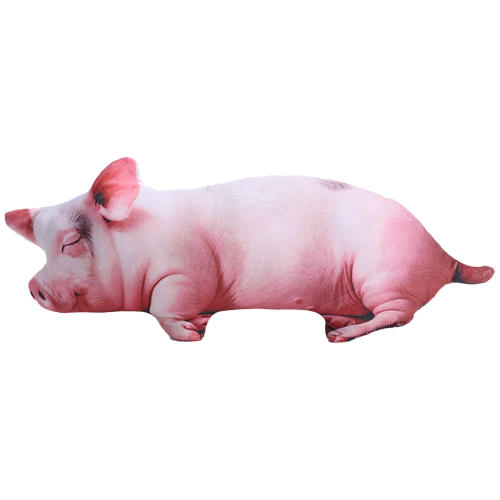 リアルな眠る豚のぬいぐるみクッション