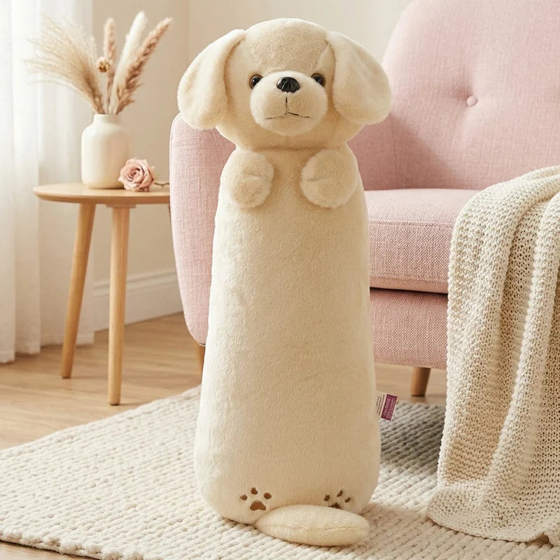 Cute Animal Plush Toy Long Brown Grey Blue Sleeping Cats Dogs Leg Pillow Squishy Little Animal Doll Appeasing Plushie Gift