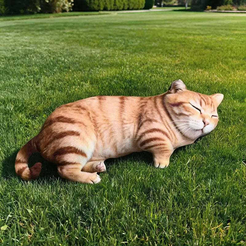 リアルな もちもち 寝そべり キジトラ猫 クッション