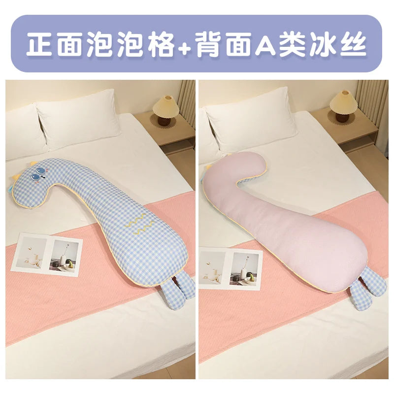 Lovely Cartoon Animal Side Sleep Body Pillow Soft Cozy Bed Cushion Pillow Girlfriend Gift Long Pillows Cute Birthday Gifts