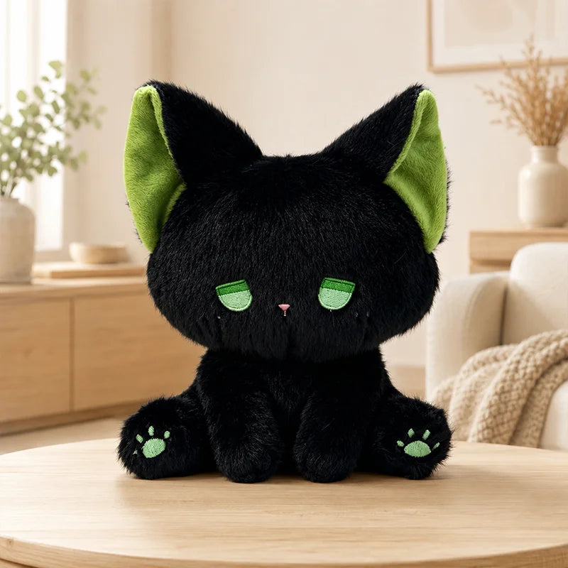 15cm Cute Silly Fox Doll with High Appearance Plush Toy Cartoon Sitting Posture Doll White Black Body with Different Color Ear