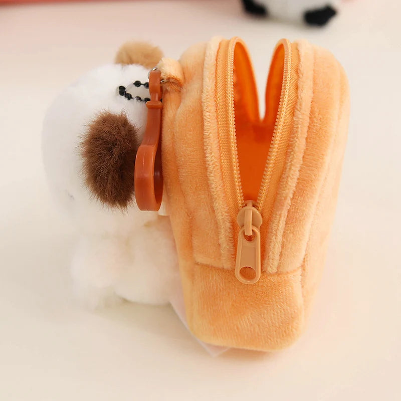 もこもこアニマルミニリュックぬいぐるみキーホルダー