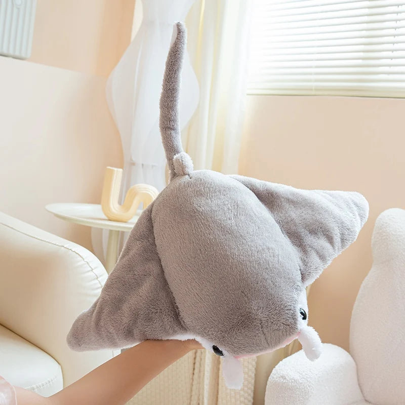 New Cartoon Fish Manta Ray Plush Toy Cute Devil Rajiformes Cute Mobulidae Plushies Pillow Stuffed Soft Marine Life Dolls Gifts