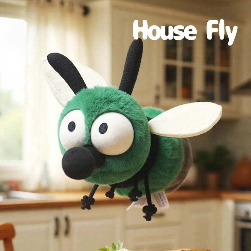 19cm Cartoon Funny Insect Series Plush Toy Soft Cute Mung Bean Fly Stuffed Animals Perfect Birthday Gifts for Kids Girls or Boys