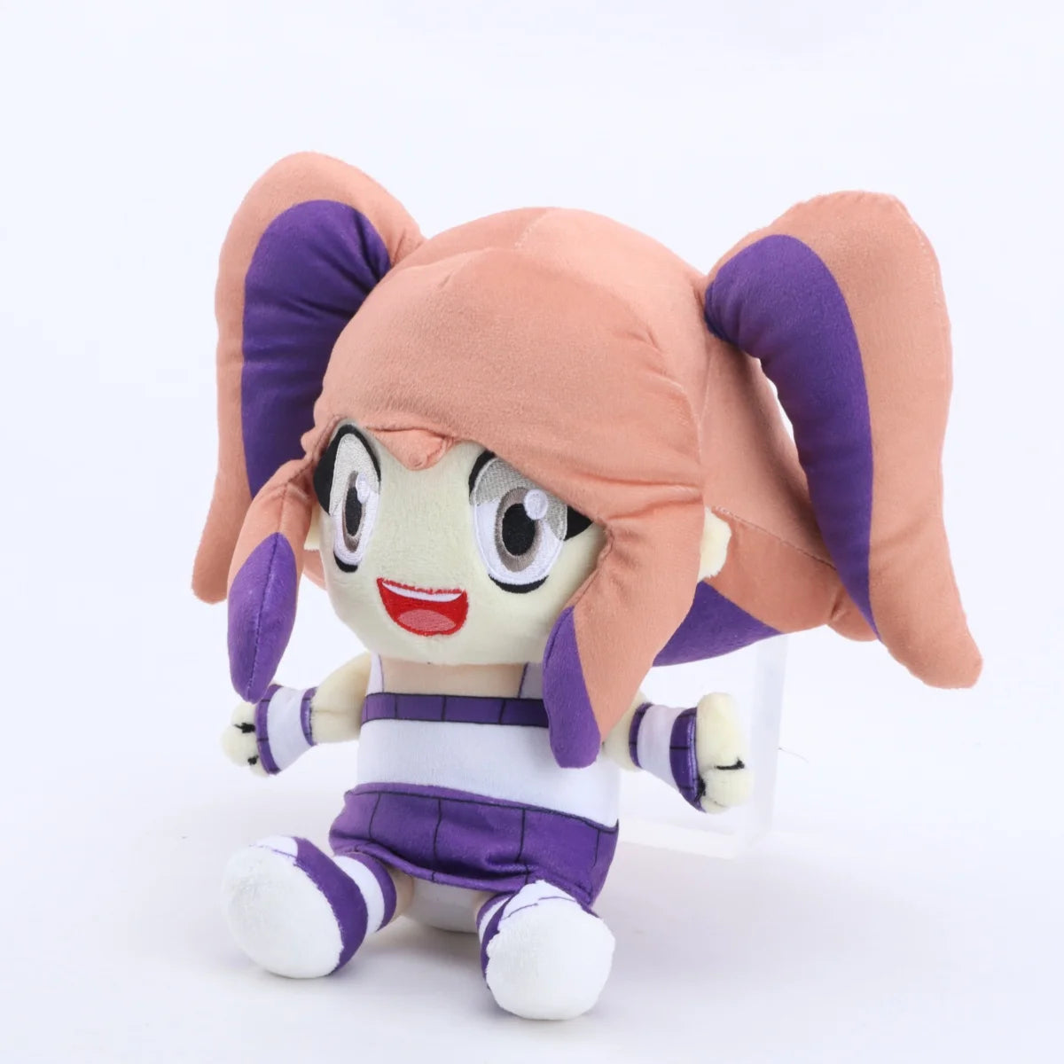 ピーチとパープルの可愛いアニメ風キャラクターぬいぐるみ