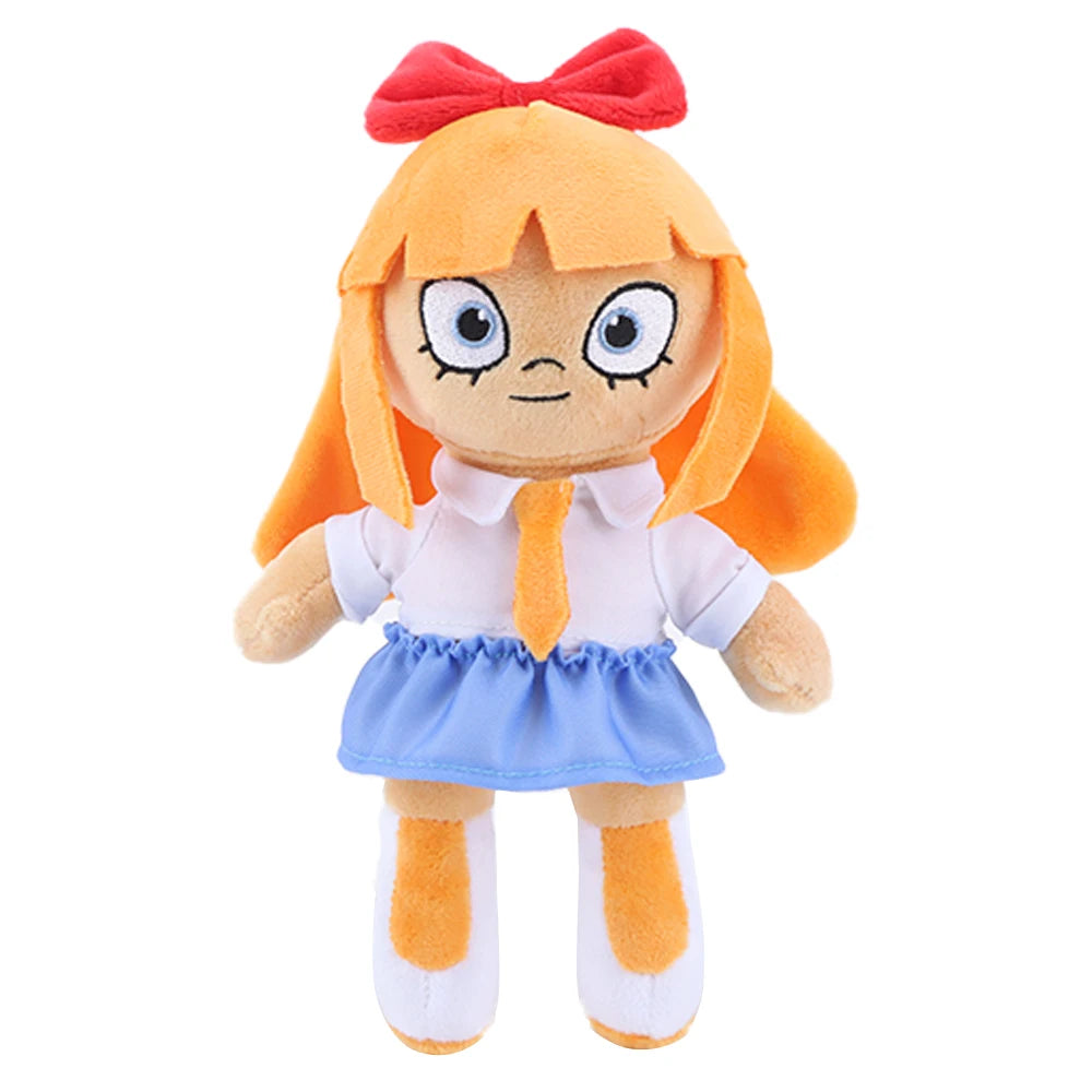 黄色い髪と赤いリボンの制服少女 ぬいぐるみ