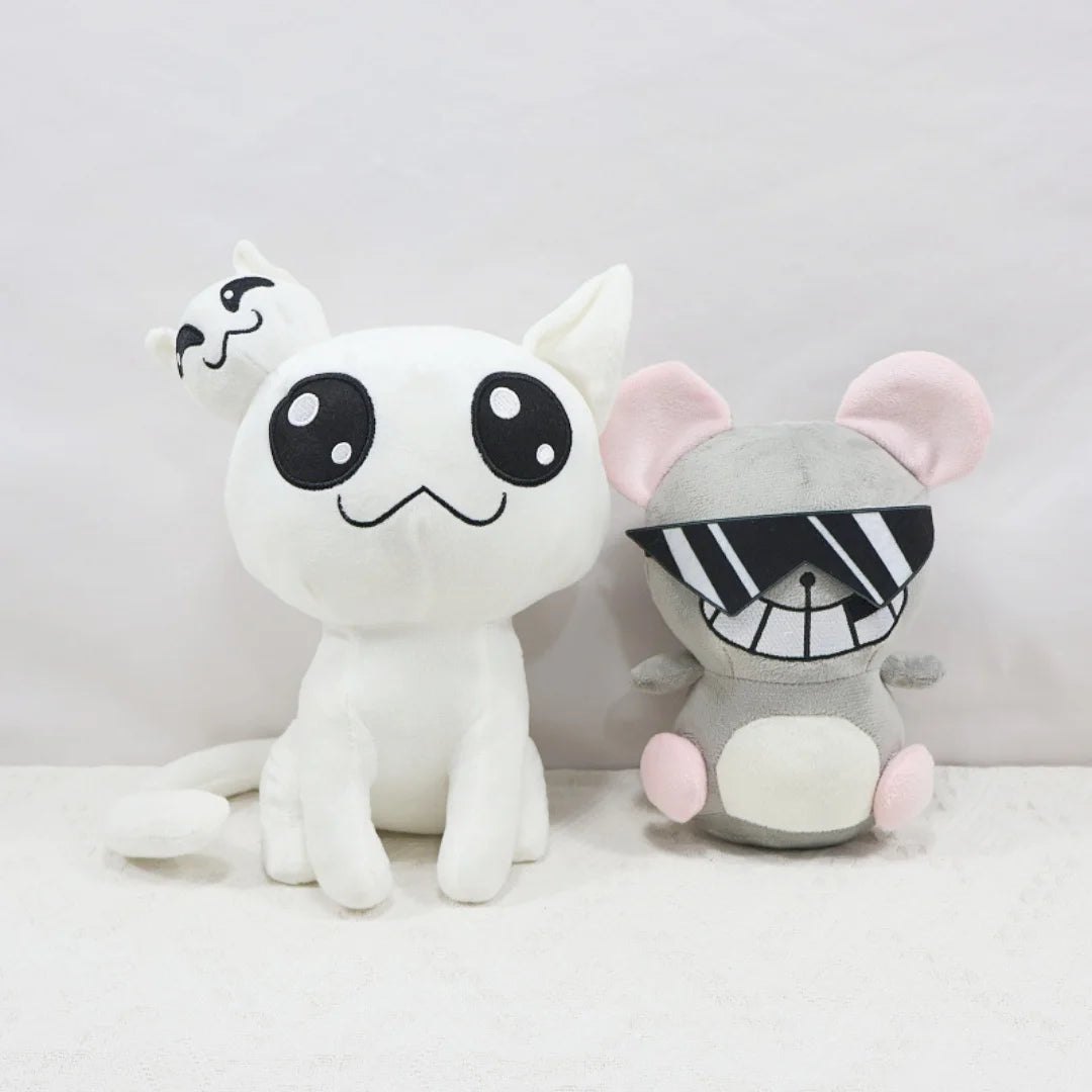 MEWGENICS! 白ふわふわとサングラスねずみ ぬいぐるみ
