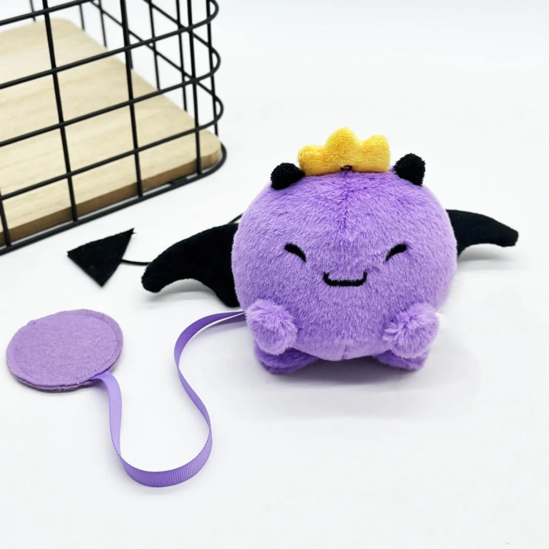可愛い王冠付き紫デビルぬいぐるみ