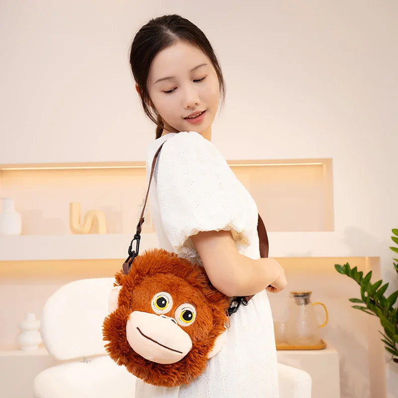 もこもこオランウータン親子ぬいぐるみバッグセット