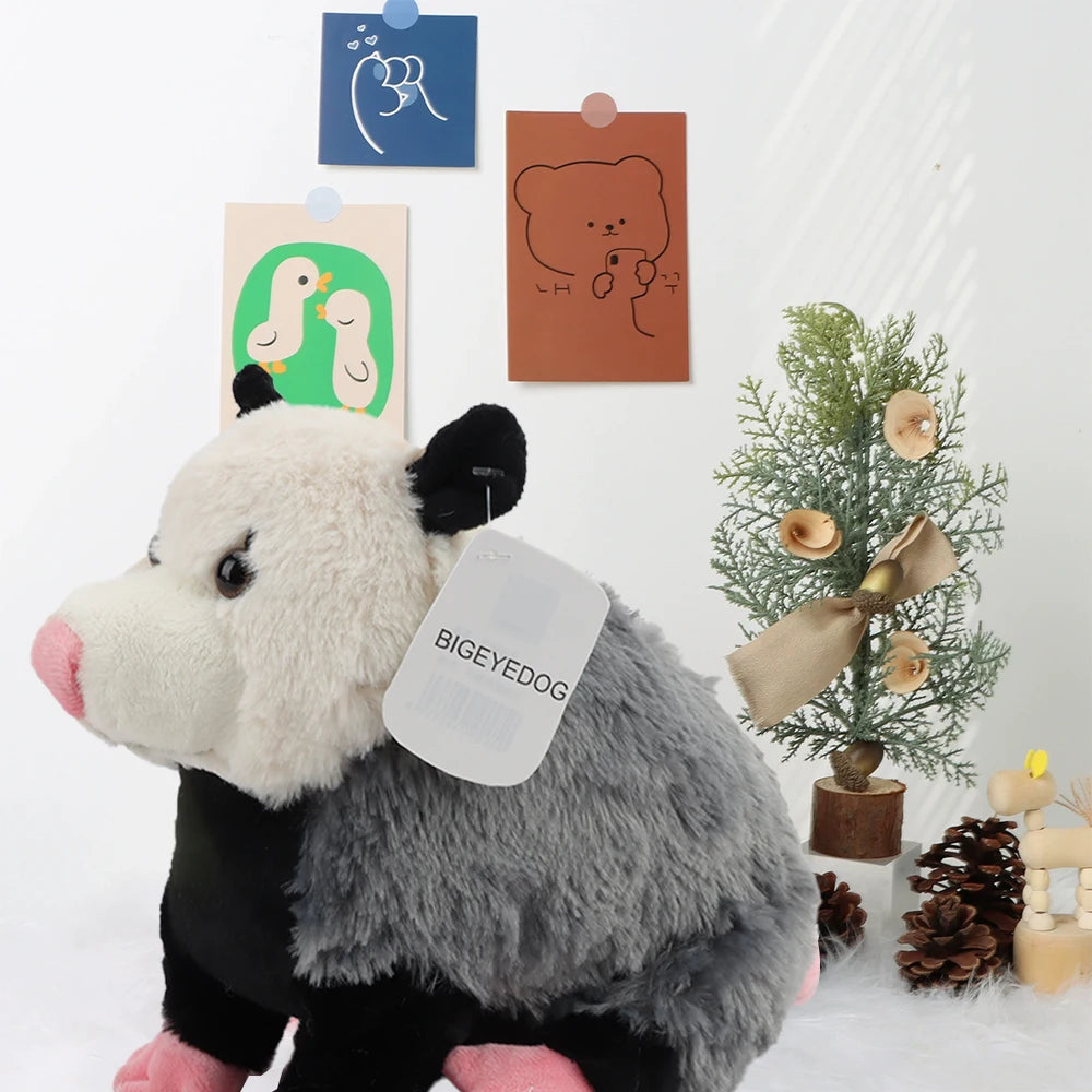 BIGEYEDOG Cute Opossum Plush Toy Mouse Stuffed Animals Doll Simulation Mouse Plushies Toy Kids Birthday Festival Gifts Halloween