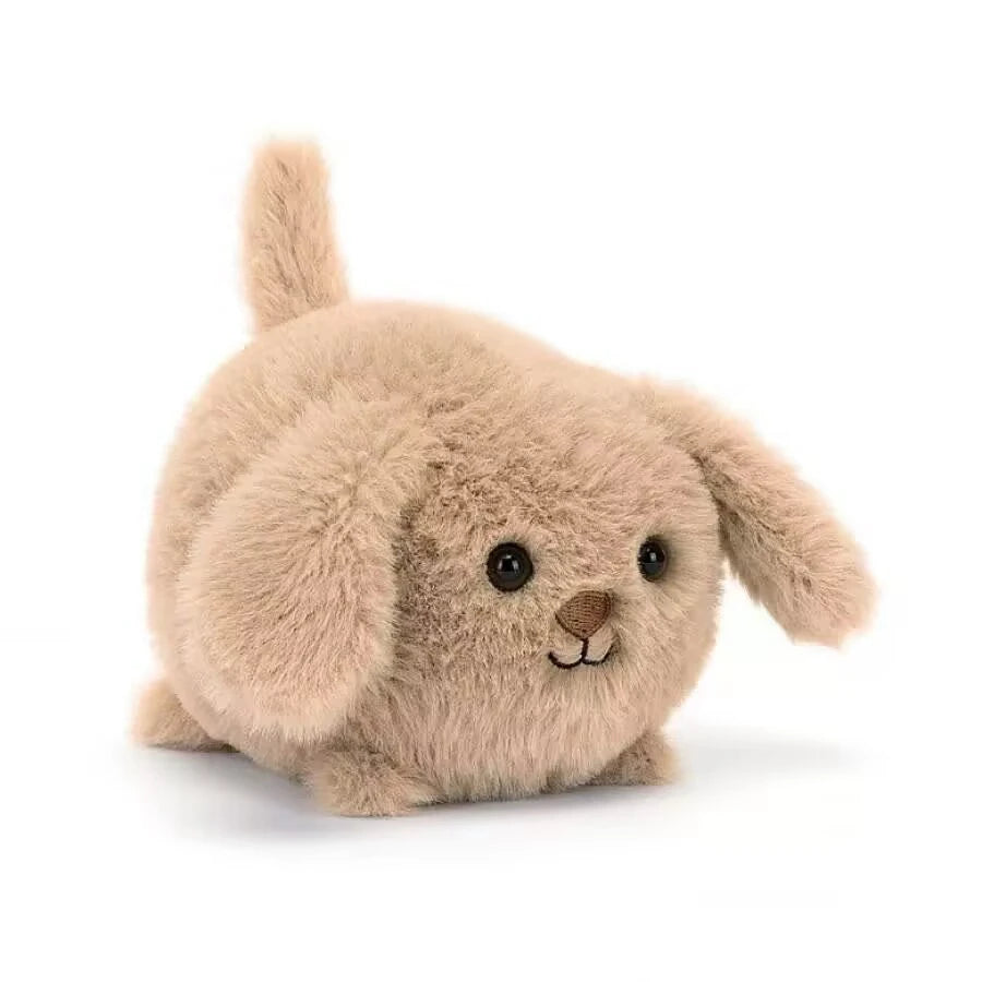 ころりん ふわふわ たれ耳 子犬 ぬいぐるみ ベージュ