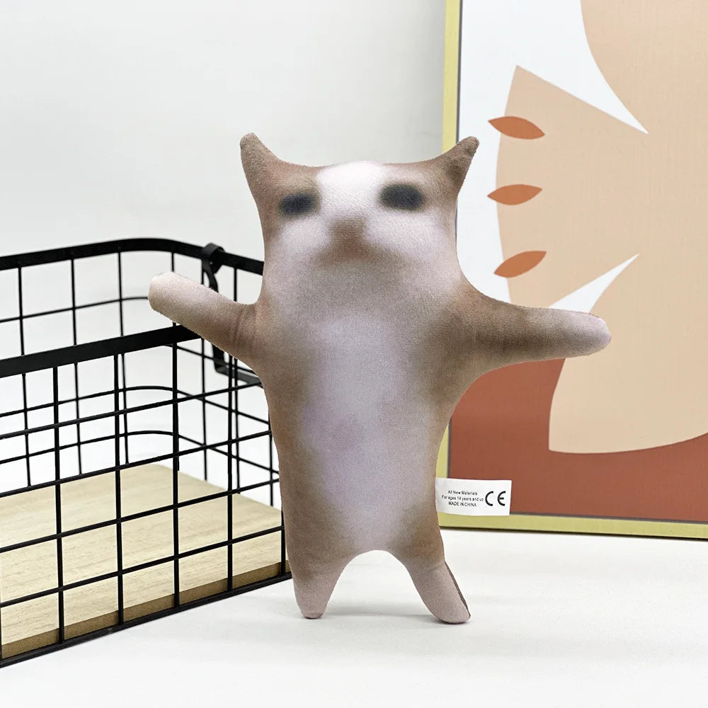 Cute El Gato Cat Plush Toys Wowwow Cat Dolls Plushies Simulation Happy Cat Plush Toys Birthday Holiday Gift Kids Room Decoration