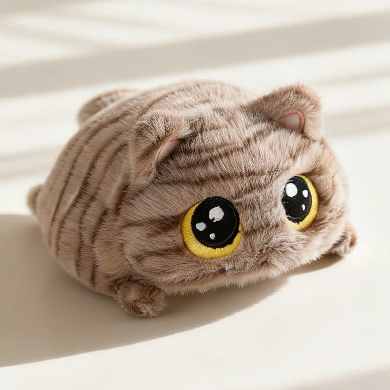 大きな目の可愛い猫 もこもこ ぬいぐるみ ハンドウォーマー