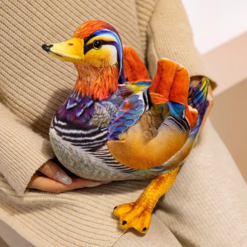 リアルなアヒルのつがいぬいぐるみ オシドリと野鳥